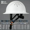 thumbnail image 2 of SBD-G1C Construction Full Brim Safety Helmet HDPE Hard Hat Vented Hardhats Sunshade Carbon Fiber Pattern Industrial Work Certified ANSI/ISEA Z89.1, 2 of 6