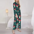 thumbnail image 4 of Junzan Amanita Mushroom Print Womens Pajama Sets,Long Sleeve Button Down For Women Pjs 2 Piece, 4 of 9