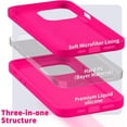 thumbnail image 4 of for Silicone iPhone 15 Plus Case Heart Women Girly Hybrid with Soft Anti-Scratch Microfiber Lining Protective Phone Cases for iPhone 15 Plus Rose, 4 of 11