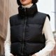 thumbnail image 5 of Chaleco Acolchado Para Mujer, Con Cordón Ajustable, Sin Mangas, Con Cremallera Completa, Acolchado, Ligero, Cuello Alto, Cálido Para El Invierno, 5 of 7