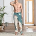 thumbnail image 2 of Fotbe Celestial Cat And Flowers Pantalones de Pijama para Hombre, Pantalones de Dormir, Pantalones de Casa con Cintura Ajustable y Bolsillos-Large, 2 of 6