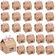 thumbnail image 1 of 24 cajas de regalo marrones con forma de casita, de cartón kraft de 12,7 x 12,7 x 13,5 cm, ideales para dulces, regalos, bodas, baby showers y fiestas de cumpleaños., 1 of 5