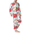 thumbnail image 2 of Naloa Watercolor Red Truck And Fir Tree Men’s Pajamas Set - Long Sleeve Button Down Sleep Shirt and Pajama Bottoms Sleepwear Set-X-Large, 2 of 7
