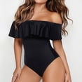 thumbnail image 6 of QHFBli Womens Tummy Control Swimsuits One Piece Bathing Suits Pin Tucked Surplice Swimwear, 6 of 6