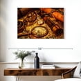 thumbnail image 3 of Elephant Stock Old Nautical Navigation Tools Wall Art - Horizontal Canvas Wall Art - Living Room Wall Decor - Nautical Canvas - Brown And Orange Decor - 36" x 24", 3 of 8