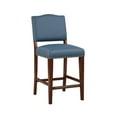 thumbnail image 3 of Blue Leather Nailhead Counter Stool, 3 of 8