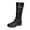Black, variant on eczipvz Womens Shoes Ladies Vintage Solid Color Leather Top Boots Side Zip Belt Buckle Flat Fashion Wide Calf Knee High Pairs Boots for Women Black,Size 8