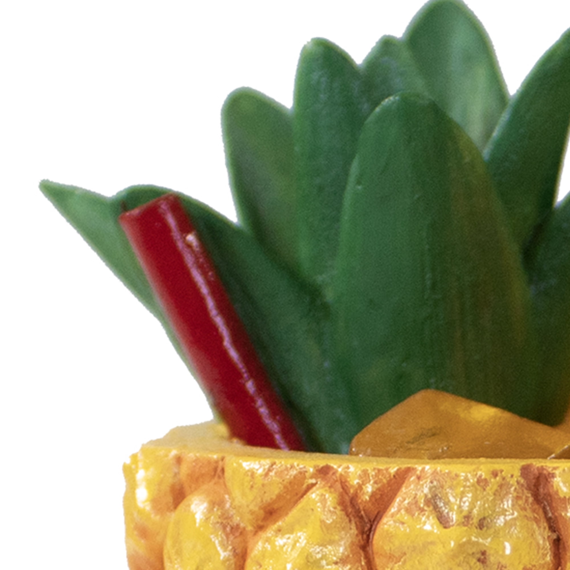 Penn-Plax Small Pineapple Drink Ornament - Resin Decoration For Aquariums and Fish Tanks