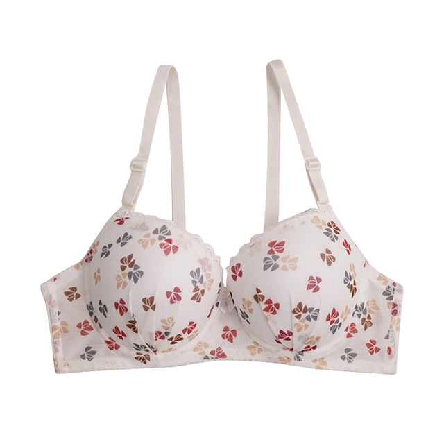Sports Bras for Women Seamless Bra Feature V-Neck Bralette Bra Style W-766 White L
