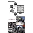 thumbnail image 4 of 4 X 48w Led Work Light, Square Spotlight 12v 24v Long Range Led Headlights Ip67 Spot Flood Reversing Light For Car Truck Tractor Suv Boat(4 Pcs), 4 of 4