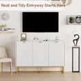 thumbnail image 1 of GloryStar Buffet Moderne de 31,5 Po, Armoire de Rangement en Bois avec Tablette Réglable, Crédence d'Accent pour l'Entrée Ou le Salon, 1 of 8