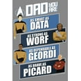 thumbnail image 2 of Boy's Star Trek: The Next Generation Dad You Are as Smart as Data, as Strong as Worf, as Dependable as Geordi, as Brave as Picard  Performance Graphic Tee Charcoal Heather Medium, 2 of 4