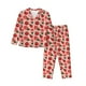 thumbnail image 1 of Balery Tomatoes Conjunto de Pijama con Estampado para Mujer, Conjunto de Dos Piezas con Manga Larga, Ropa de Dormir Suave con Bolsillos, Pijamas Cómodos-Large, 1 of 7