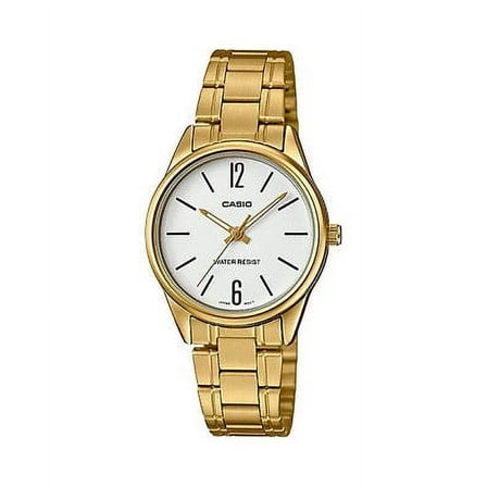 Casio LTP-V005G-7B Women's Standard Analog Gold Tone White Dial Analog Watch