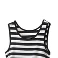 thumbnail image 3 of Bixock Workout Set for Women,2 Piece Set for Women Sleeveless Crew Neck Tank Top and Shorts Stripe Print Loungewear Set, 3 of 5