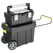 Costway 2-in-1 Rolling Tool Box Set Mobile Tool Chest Storage Organizer Portable Black