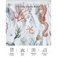 thumbnail image 5 of Seahorse Coastal Wrap Around Bed Skirts for California King Bed 16" Drop,Bed Skirt with Adjustable Elastic Belt Dust Ruffle Bed Valance Summer Beach Ocean Shell Jellyfish Starfish Bed Frame Cover, 5 of 7