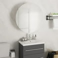 thumbnail image 1 of vidaXL Bathroom Cabinet with Round Mirror&LED White 47x47x17.5 cm, 1 of 5