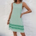 thumbnail image 4 of Summer Dresses for Women Crewneck Sleeveless Casual Loose Mini Sundress Flowy Vacation Casual Dress, 4 of 5