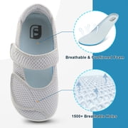 Barerun Wide Width Mary Jane Shoes Flats,Diabetic Friendly