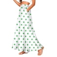 thumbnail image 2 of Bbyeadc Maxi Skirts for Women Satin Polka Dot Skirt A-Line Lightweight Skirt Dress Wedding Maxi Skirt with Pocket,Green(XXL), 2 of 5
