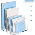 Verical Folder File Desk File Organizer,4-Section Vertical File Folder Holder,Clear ...