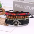 thumbnail image 2 of 1 pulsera tejida de cuero, brazalete ajustable, decoración de muñeca, estilo hip-hop, cadena de mano., 2 of 7