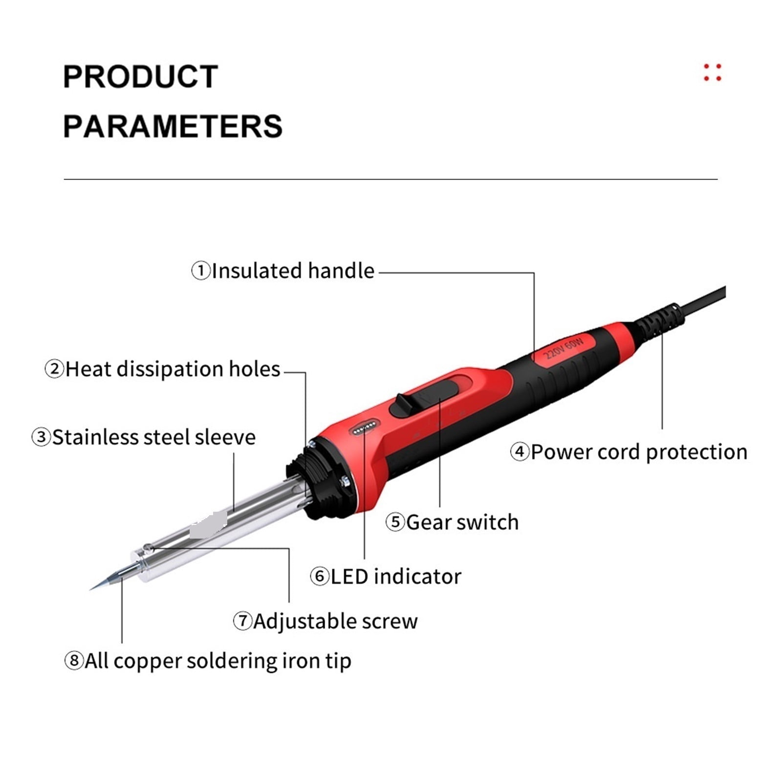 External Heating Electric Soldering Iron Kit,Temperature Adjustable Welding Soldering Tip,Repair Rework Tool ,Accurate Temperature Control