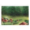 thumbnail image 1 of Mushroom Cutting Board, Fly Agarics Wonderland Lawn Meadow Scenery Greenwood, Decorative Tempered Glass Cutting and Serving Board, Large Size, Apple Green Fern Green, by Ambesonne, 1 of 1