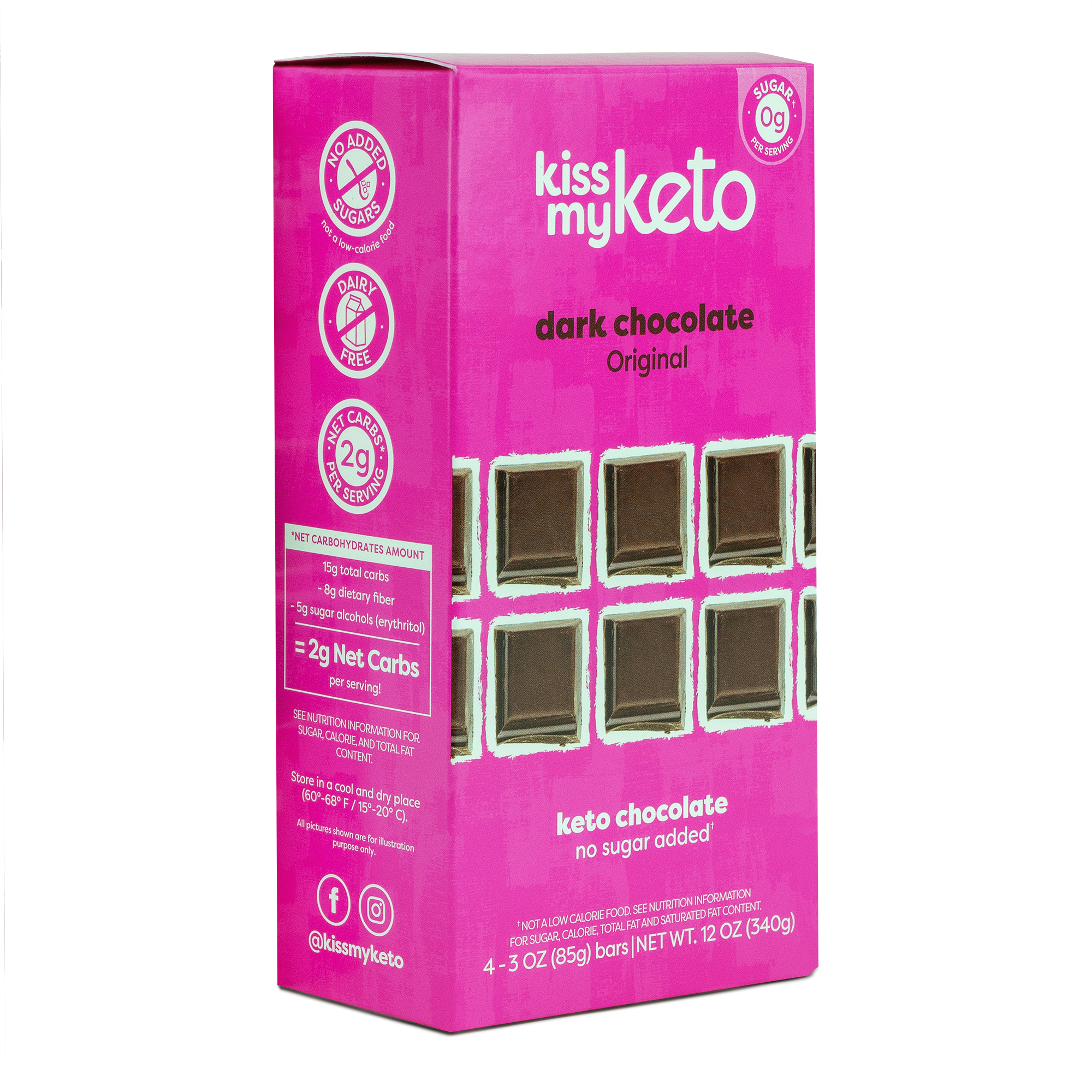 Kiss My Keto Chocolate — Original Dark Chocolate, Sugar Free Keto Candy