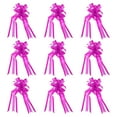 thumbnail image 1 of Unique Bargains 7' Christmas Pull Bow Baskets Present Wrapping Bows Large Flower Pull Bows Rose Red 10 Pack, 1 of 7