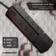 thumbnail image 2 of Monster Power Center Vertex Surge Protector de Picos con Tira de Alimentación Dmontable USB - 6 Salidas AC 2 Puertos USB-A y 1 Puerto USB-C, 2 of 5