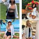 thumbnail image 4 of Camisa HOTOUCH de algodón blanco para mujer, cuello en V, manga larga, talla S, 4 of 6