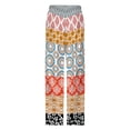 thumbnail image 5 of Water Color Bohemian Pattern Multi Colour Women's Pajamas Pajama Pants Women's Sleepwear Lounge Sleep Bottoms Stretch with Pockets, 5 of 7