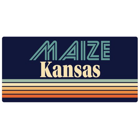 Maize Kansas 5 x 2.5-Inch Vinyl Decal Sticker Retro Design