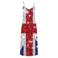 thumbnail image 6 of TaTaai Women's Casual Union Jack Print Dress with Round Neck, Short Sleeves, and Comfortable Ankle-Length Fit Gift, 6 of 8