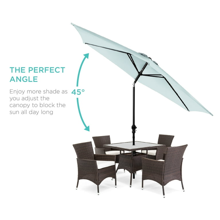 10ft solar led lighted patio umbrella Best Choice Products 10ft Solar LED Lighted Patio Umbrella w/ Tilt Adjustment, UV-Resistant Fabric