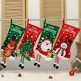 thumbnail image 4 of Christmas Stockings Personalized,18" 3D Design Custom Stocking with Festive Pattern,Red-Green Xmas Stocking for Family Fireplace Decor(Reindeer), 4 of 9