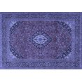 thumbnail image 1 of Ahgly Company Machine Washable Indoor Rectangle Medallion Blue Traditional Area Rugs, 3' x 5', 1 of 4