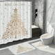 thumbnail image 5 of Accesorios de baño Cortina de ducha navideña Cortina de Papá Noel Fondo Tela colgante Juego de baño Juego de baño de poliéster, 5 of 6