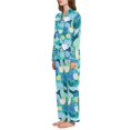 thumbnail image 2 of FORMRS Womens Pajama Set Long Sleeve Top and Pants with Pockets Soft Comfy Lounge Sleepwear, Sizes S-2XL, Vibrant Cat Pattern, 2 of 7