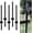 Black, variant on 3 Feet Metal Fence Post Green, Pack of 5, for 24 Inch High Garden Welded Wire Fence U-Channel Steel Garden Post