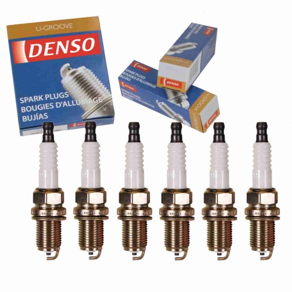6 pc DENSO 3308 Standard U-Groove Spark Plugs for K24PR-U11 Ignition Wire Secondary