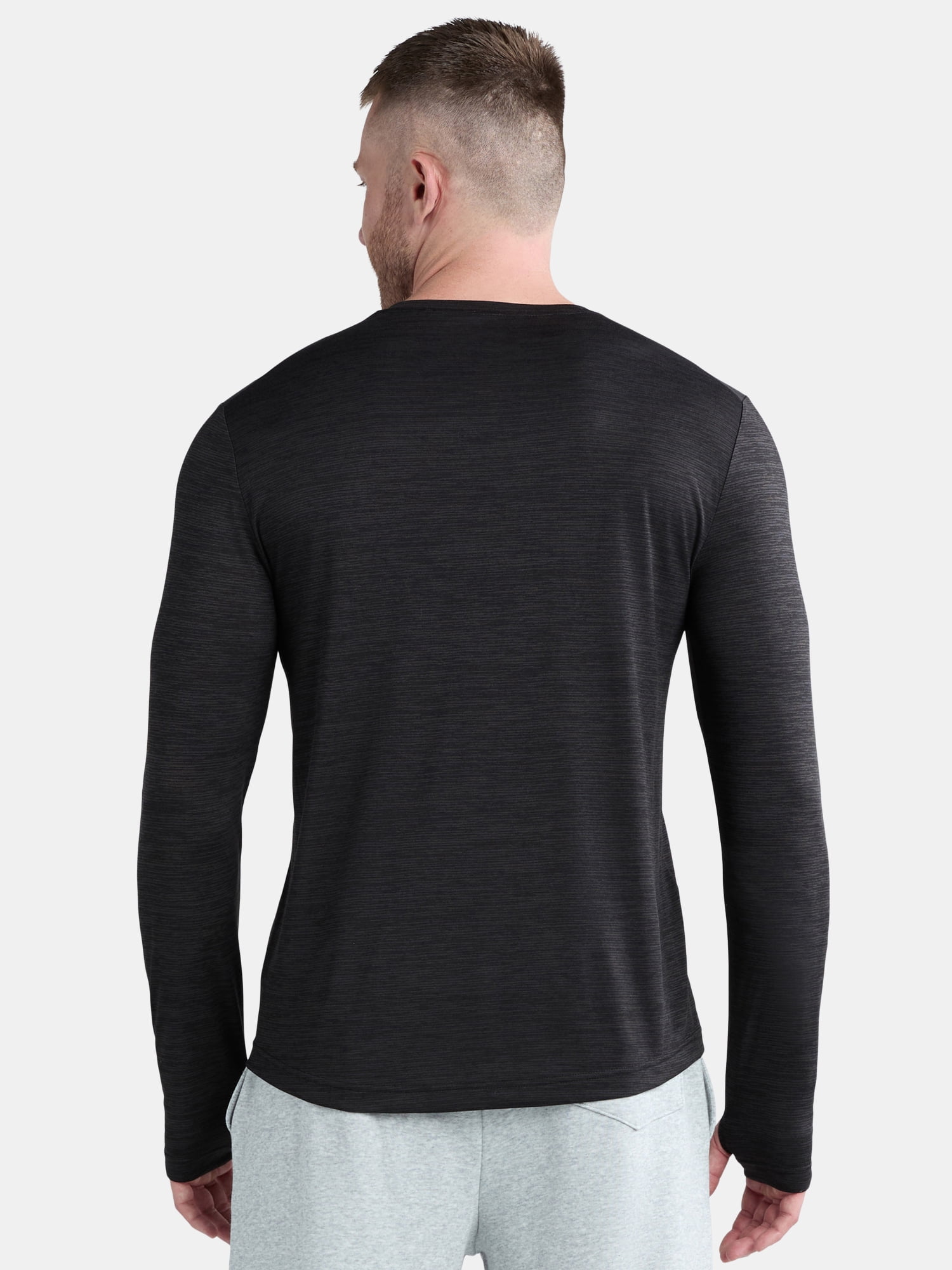 Athletic Works Men's Jersey Tee with Long Sleeves, Size XS-5XL