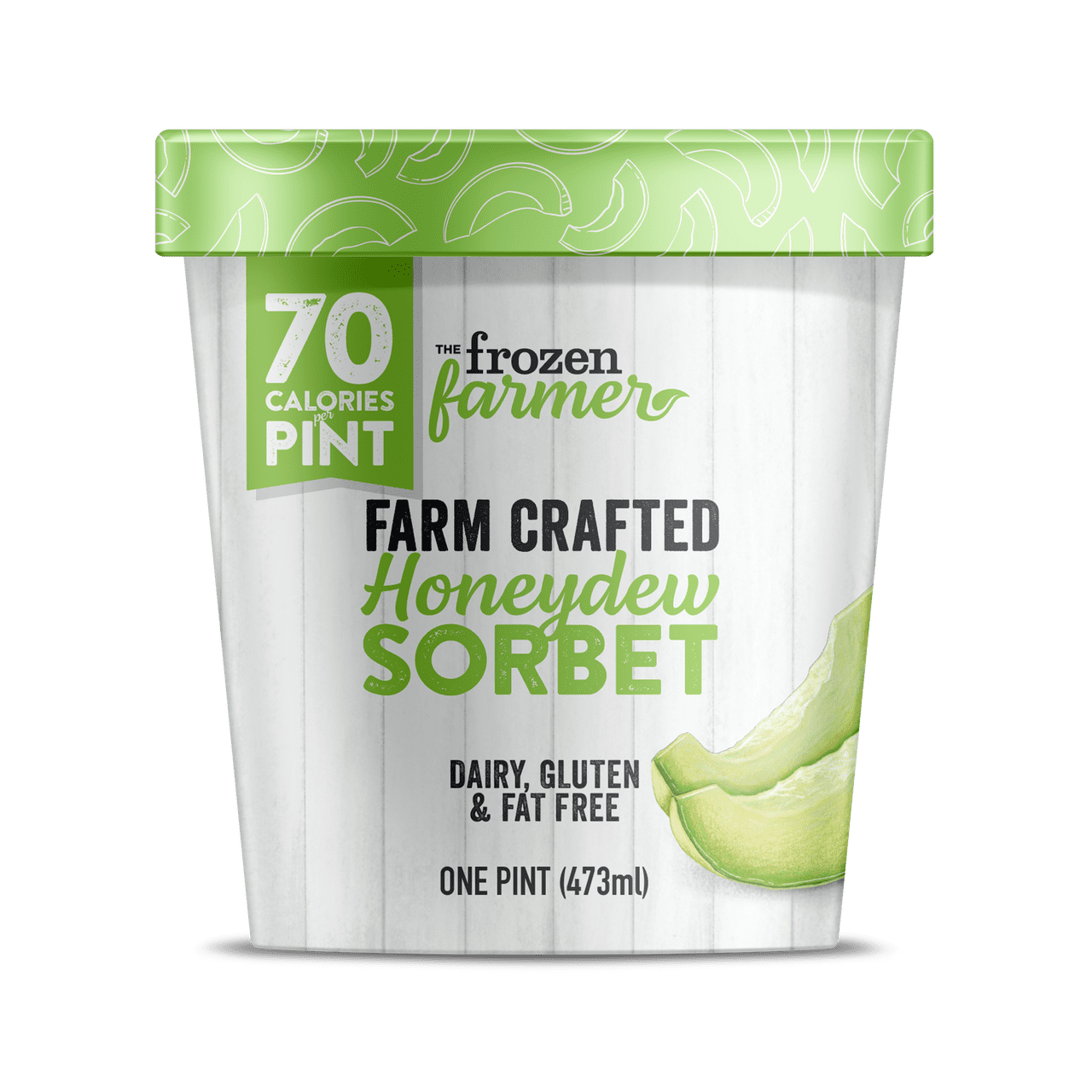 The Frozen Farmer Honeydew Sorbet 16oz, NonFat, Vegan, GlutenFree, No