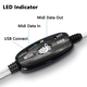 thumbnail image 3 of 2 adaptadores de cable USB MIDI, USB tipo A macho a MIDI DIN de 5 pines, interfaz de cable de entrada y salida con indicador LED para teclado musical, 3 of 7