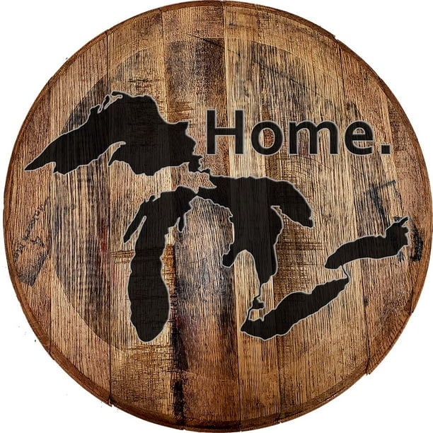 Bar Sign State Of Michigan Great Lakes Detroit Bar Wall Decor Wall Art For Men Walmart Com Walmart Com