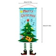 thumbnail image 1 of Christmas Themed Front Door Banner Hanging Decor Porch Sign Cloth Ornament Holiday Decoration, Tree, 1 of 8