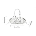 thumbnail image 3 of Women Bag PU Leather Crossbody Bag Punk Styles Shoulder Bag Top Handle Handbag Simple Messengers Bag for Daily, 3 of 9