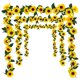 thumbnail image 1 of Guirnalda artificial de girasoles de seda Uieke, 2,3 m, 3 m, 1 of 9